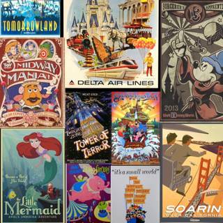 Disney World collage wallpaper