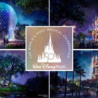 Disney World collage wallpaper