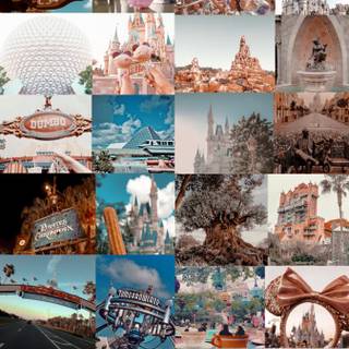 Disney World collage wallpaper