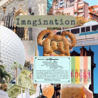 Disney World collage wallpaper