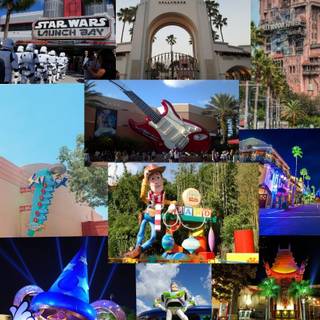Disney World collage wallpaper