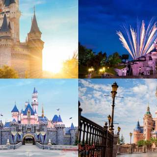 Disney World collage wallpaper