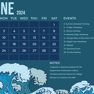 June 2024 calendar wallpaper