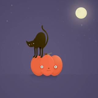 Minimalistic Halloween PC wallpaper