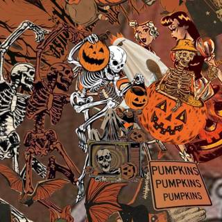 iPhone Halloween retro wallpaper