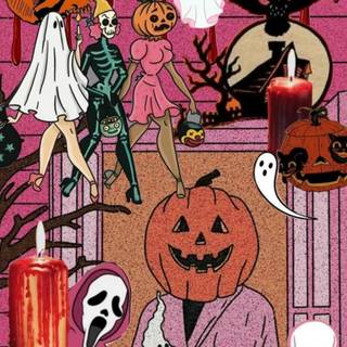 iPhone Halloween retro wallpaper