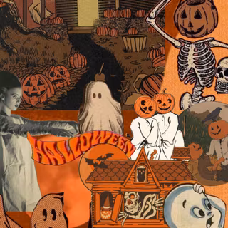 iPhone Halloween retro wallpaper