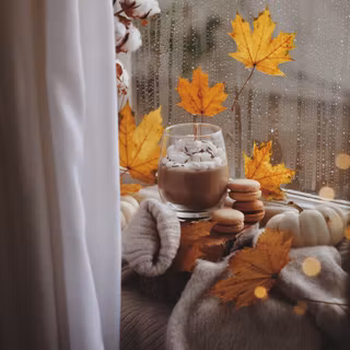 Cozy autumn vertical wallpaper