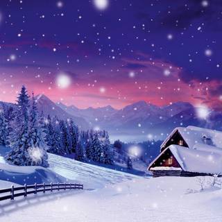 Winter postcard wallpaper