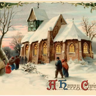 Winter postcard wallpaper