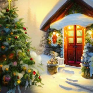 Winter card wallpaper