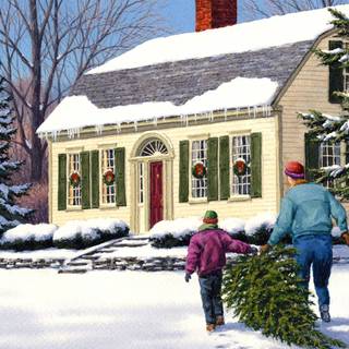 Winter card wallpaper