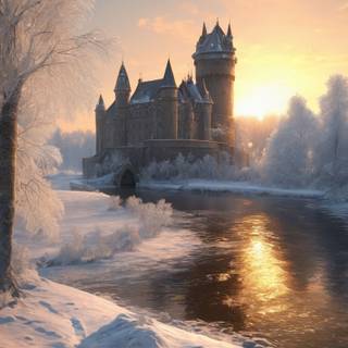 Winter postcard wallpaper