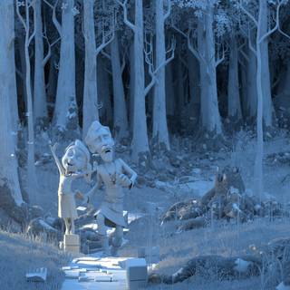 Dark forest winter wallpaper