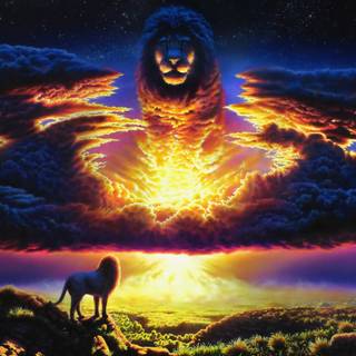 Lion PC 4k wallpaper