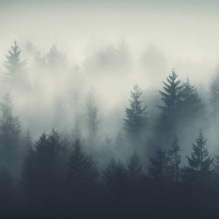 4k foggy forest wallpaper