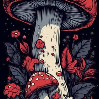 Mushroom phone wallpaper