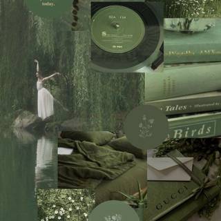 Green aesthetic phone wallpaper