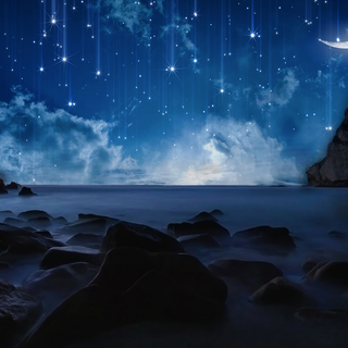 Stars and ocean wallpaper