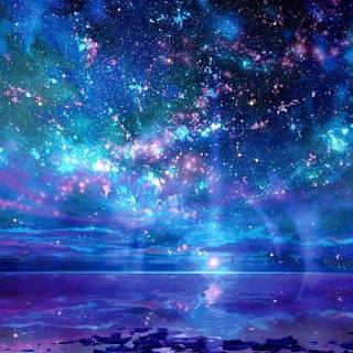 Stars and ocean wallpaper