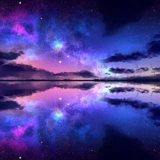 Stars and ocean wallpaper