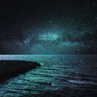 Stars and ocean wallpaper