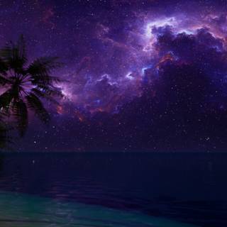Stars and ocean wallpaper