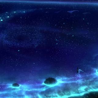 Stars and ocean wallpaper