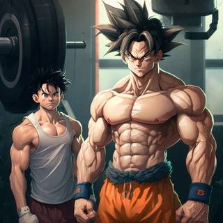 Goku training wallpaper