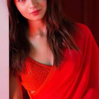 Alia Bhatt saree wallpaper