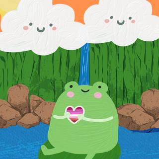 Froggy cute wallpaper