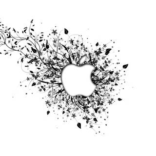 Apple logo white wallpaper