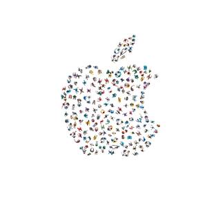Apple logo white wallpaper