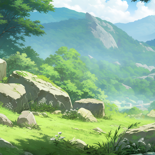 Aesthetic anime nature desktop wallpaper