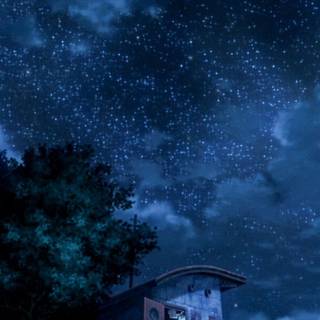 Anime landscape night wallpaper