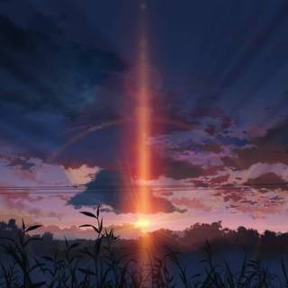 Aesthetic anime nature desktop wallpaper