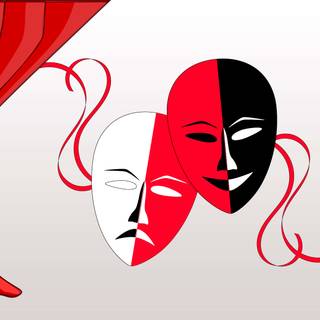 Theater mask wallpaper