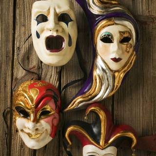 Theater mask wallpaper