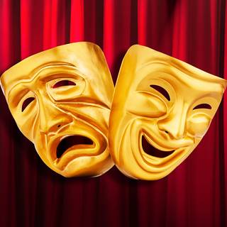 Theater mask wallpaper