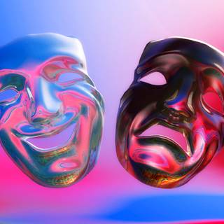 Theater mask wallpaper