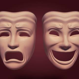 Theater mask wallpaper