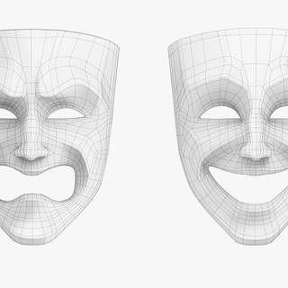 Theater mask wallpaper