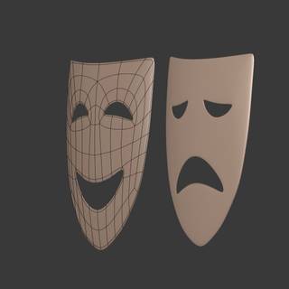 Theater mask wallpaper