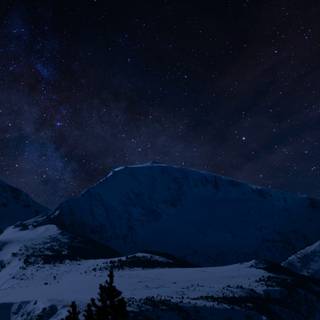 Winter 4k night wallpaper