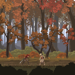 Autumn forest pixel wallpaper
