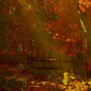 Autumn forest pixel wallpaper