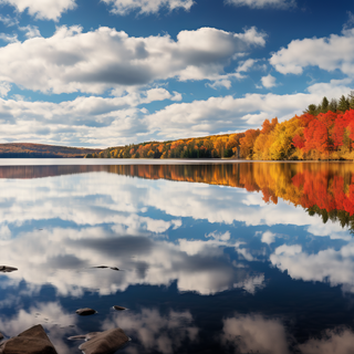 Calm autumn landscape wallpaper