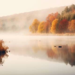 Calm autumn landscape wallpaper