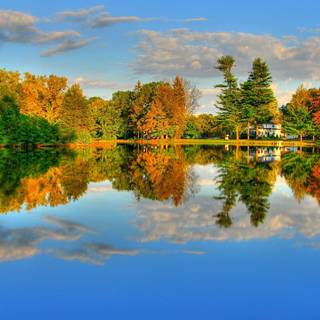 Calm autumn landscape wallpaper