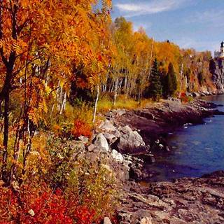 Lighthouse autumn wallpaper